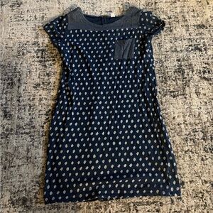 Old Navy Navy Blue Polka Dot Dress